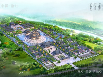 三亚古建筑工程施工方案总体规划图
